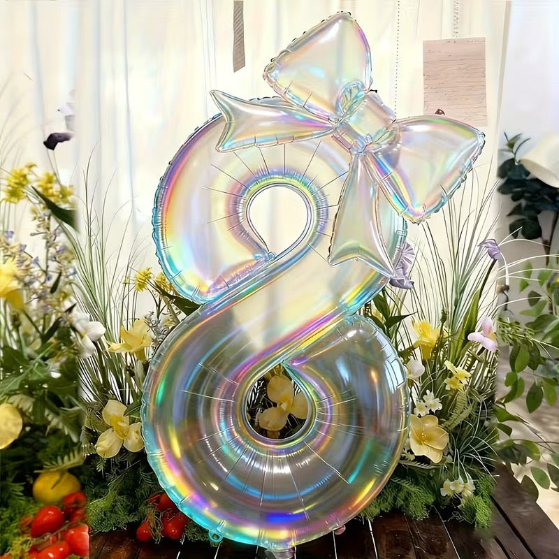 Globo Metálico Holográfico con Lazo