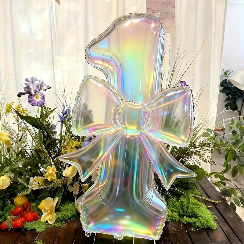 Globo Metálico Holográfico con Lazo