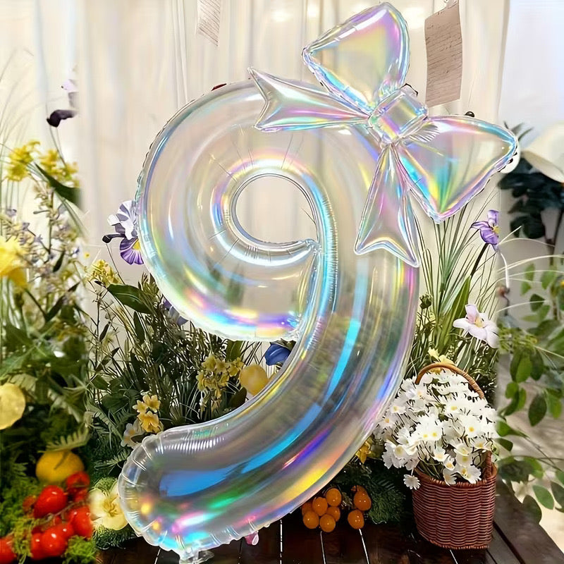 Globo Metálico Holográfico con Lazo