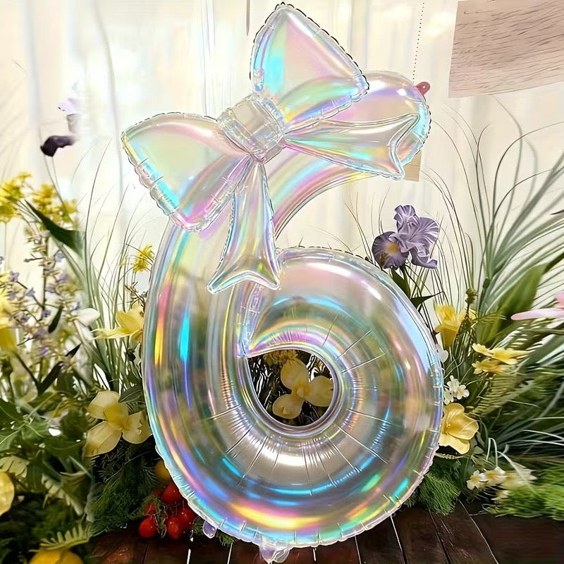 Globo Metálico Holográfico con Lazo