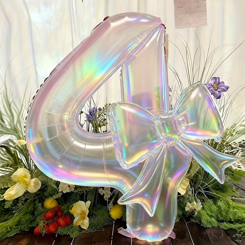 Globo Metálico Holográfico con Lazo