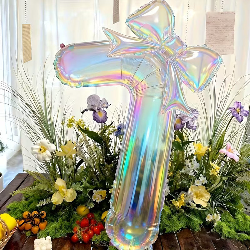 Globo Metálico Holográfico con Lazo