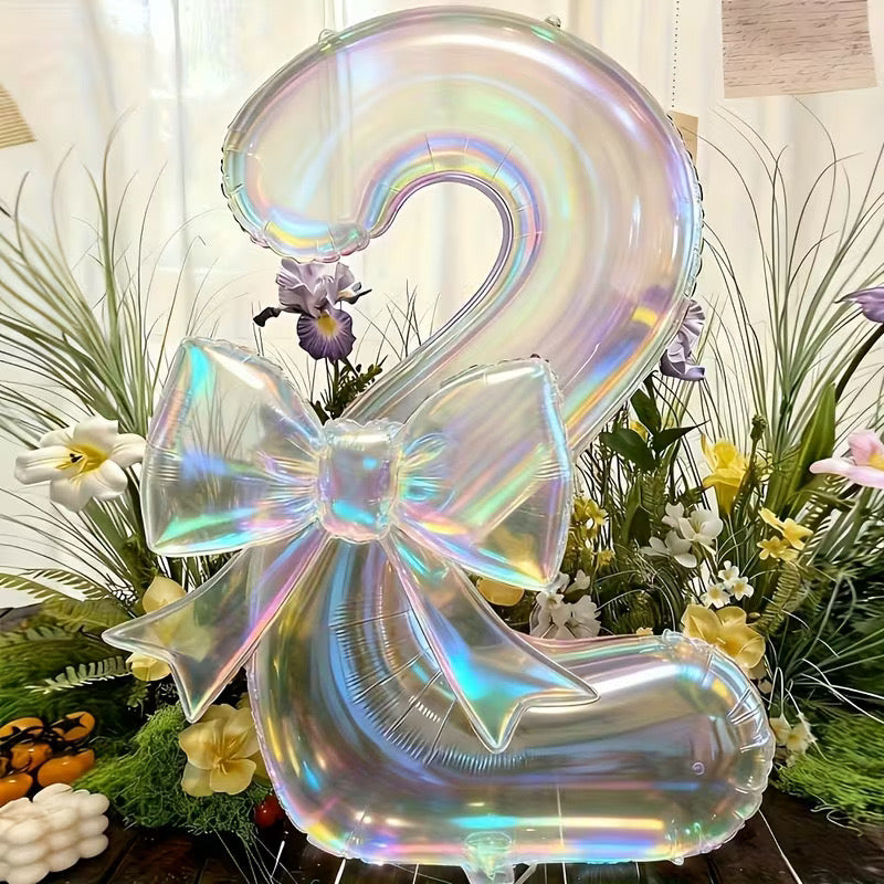Globo Metálico Holográfico con Lazo