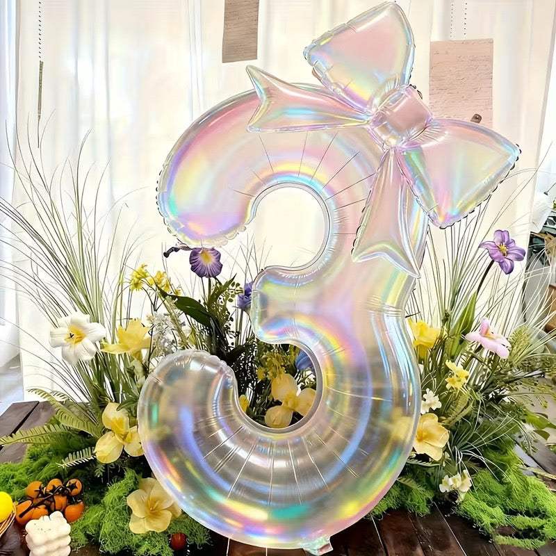 Globo Metálico Holográfico con Lazo